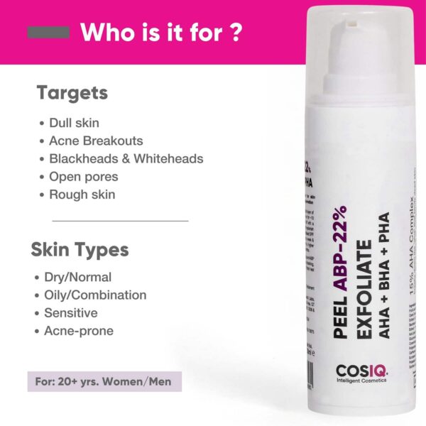 COSIQ ABP-22% Weekly Exfoliating Peeling Solution (30ml) - COSIQ