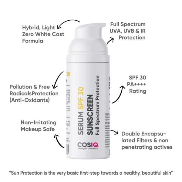 COSIQ Daily Use Sunscreen Serum SPF 30 PA++++ (30ml) - COSIQ