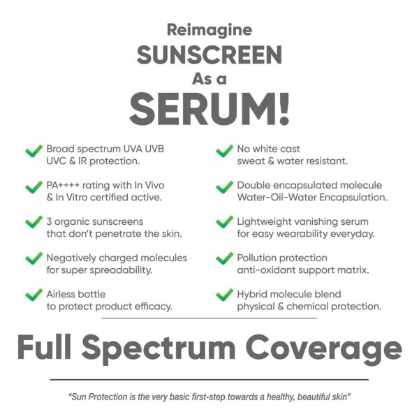 COSIQ Daily Use Sunscreen Serum SPF 30 PA++++ (30ml) - COSIQ