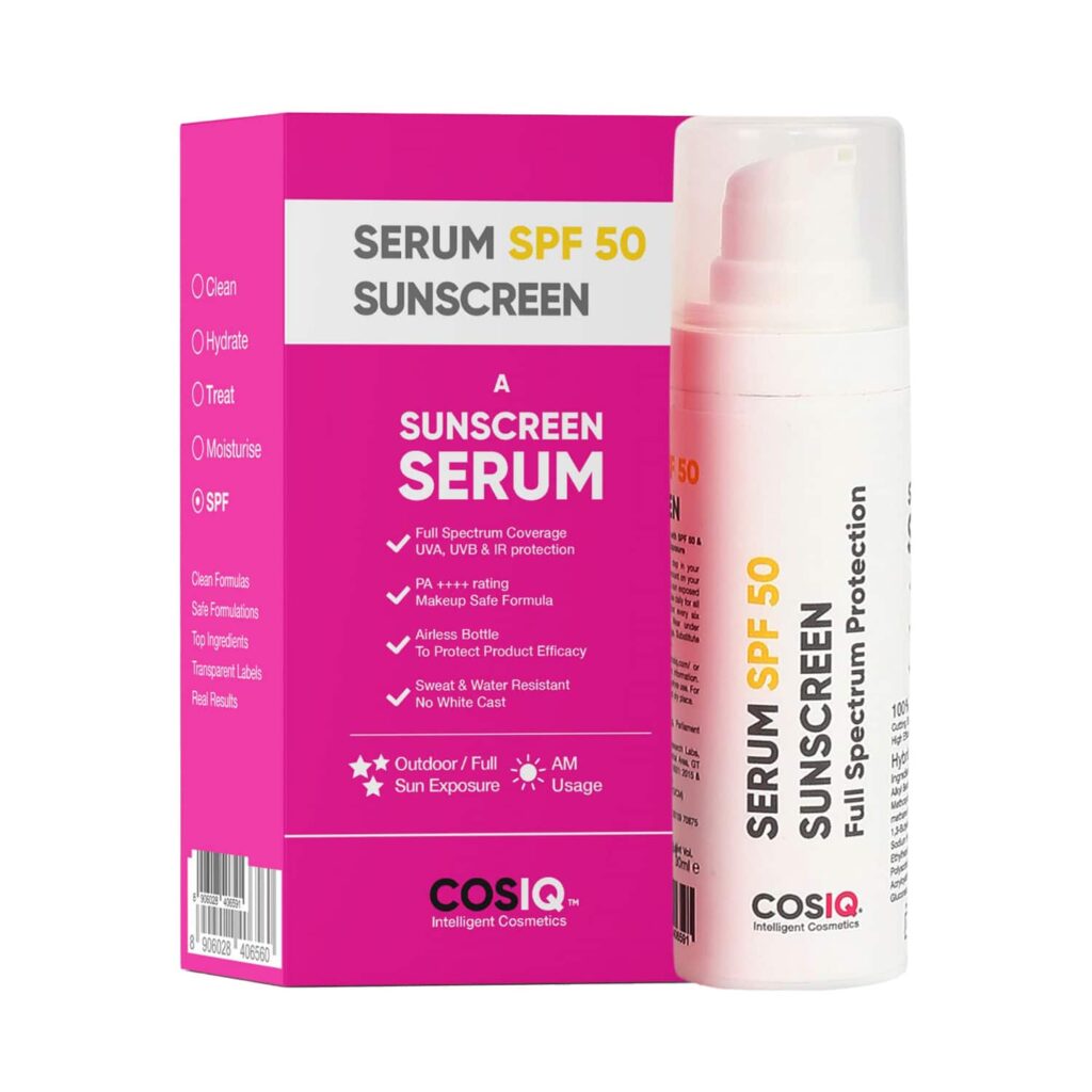 COSIQ Outdoor Sunscreen Serum SPF 50 PA++++ (30ml) - COSIQ