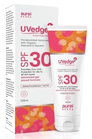 COSMOSHINE Uvedge Sunscreen Gel Spf 30 Advanced Gel Based Formula -100G, All Skin Type