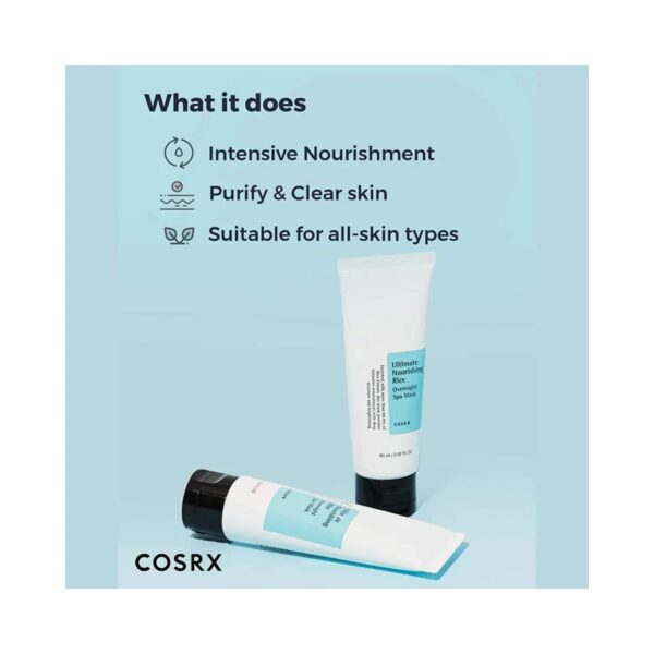COSRX Ultimate Nourishing Rice Overnight Spa Mask (60ml) - COSRX
