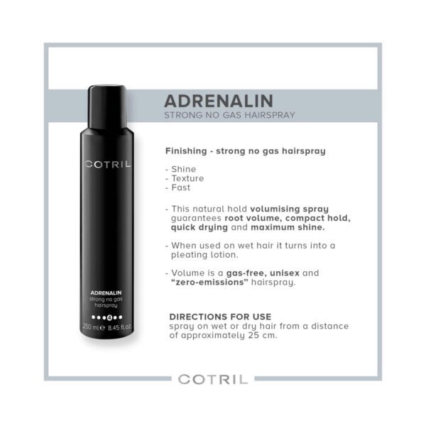 COTRIL Adrenalin Strong No Gas Hair Spray (250 ml) - COTRIL