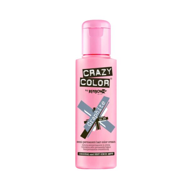Crazy Color Semi Permanent Hair Color Cream - 69 Graphite (100ml) - Crazy Color