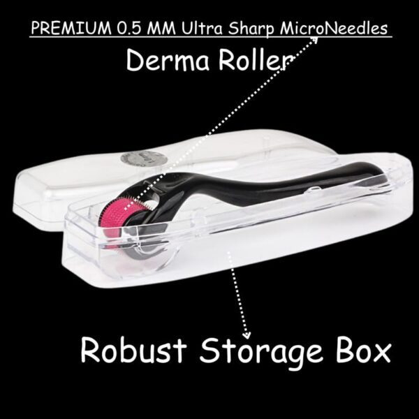 Crescent Premium Derma Roller with 540 Titanium Micro Needles for Beard Regrowth| Hair Regrowth|facial Rejuvenation| Reducing Rrinkles and Stratch Marks| Size: 0.5 Mm|Men &...