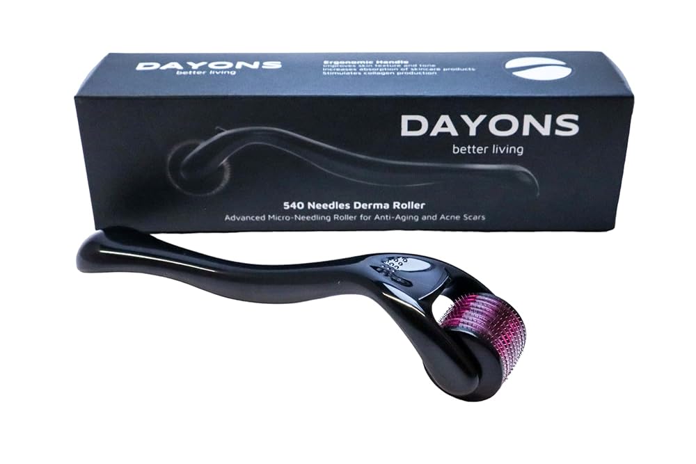 Dayons 1.5mm Derma Roller for Beard & Hair Growth, Skin Care & Scar Removal – Titanium Microneedle Roller for Face, Scalp & Body – Reduces Stretch Marks, Wrinkles & Acne Scars