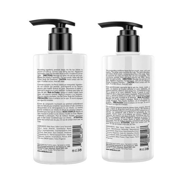 De Fabulous Ginger Energizing Shampoo and Conditioner (250 ml) Combo - De Fabulous