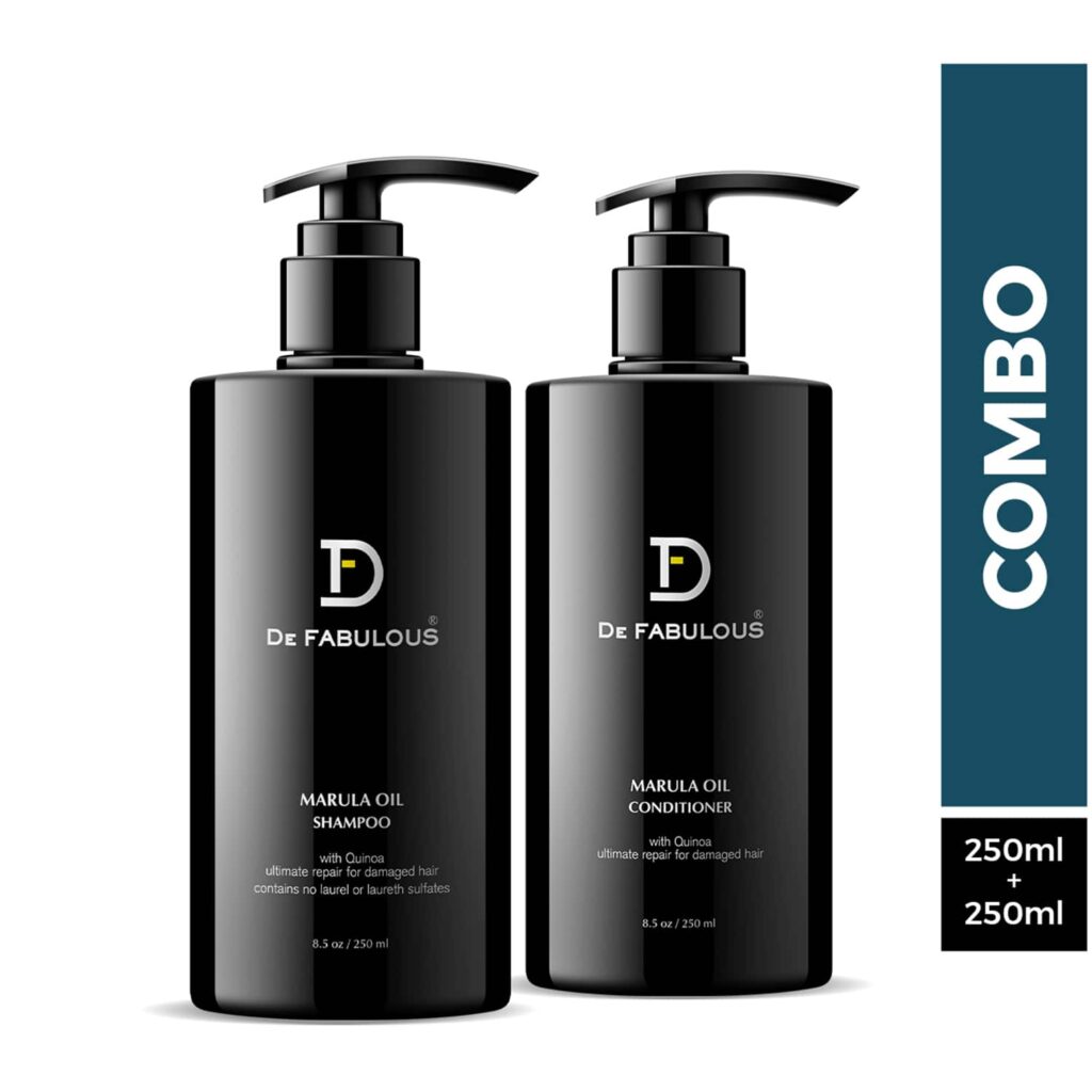 De Fabulous Marula Oil Shampoo and Conditioner- (250 ml) Combo - De Fabulous