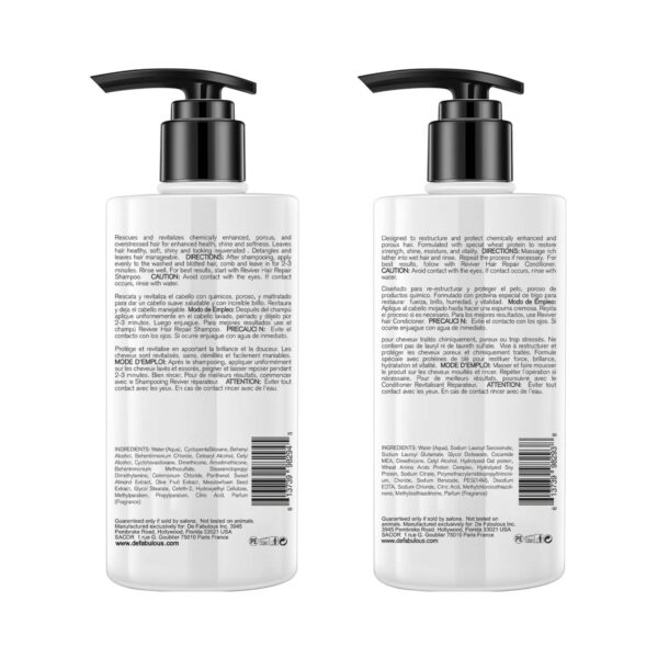 De Fabulous Reviver Hair Repair Shampoo and Conditioner (500 ml) Combo - De Fabulous