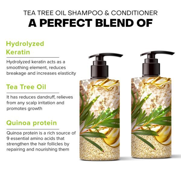 De Fabulous Tea Tree Oil Shampoo and Conditioner -(250 ml) Combo - De Fabulous