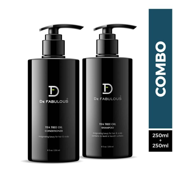 De Fabulous Tea Tree Oil Shampoo and Conditioner -(250 ml) Combo - De Fabulous