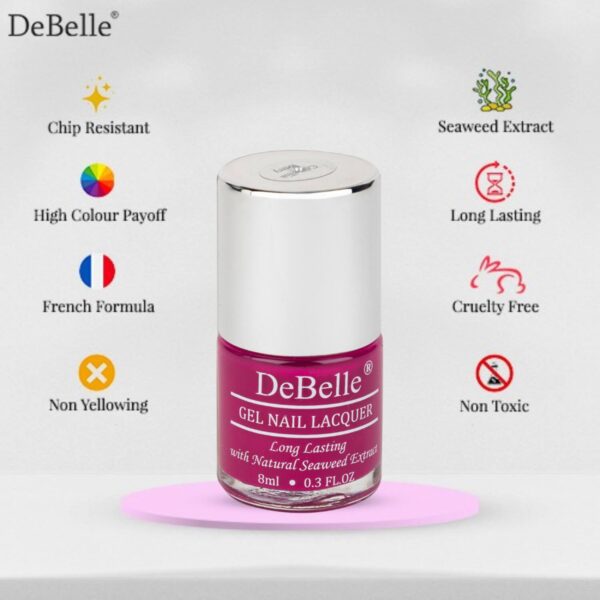 DeBelle Gel Nail Polish - Camellia Berry (8ml) - DeBelle