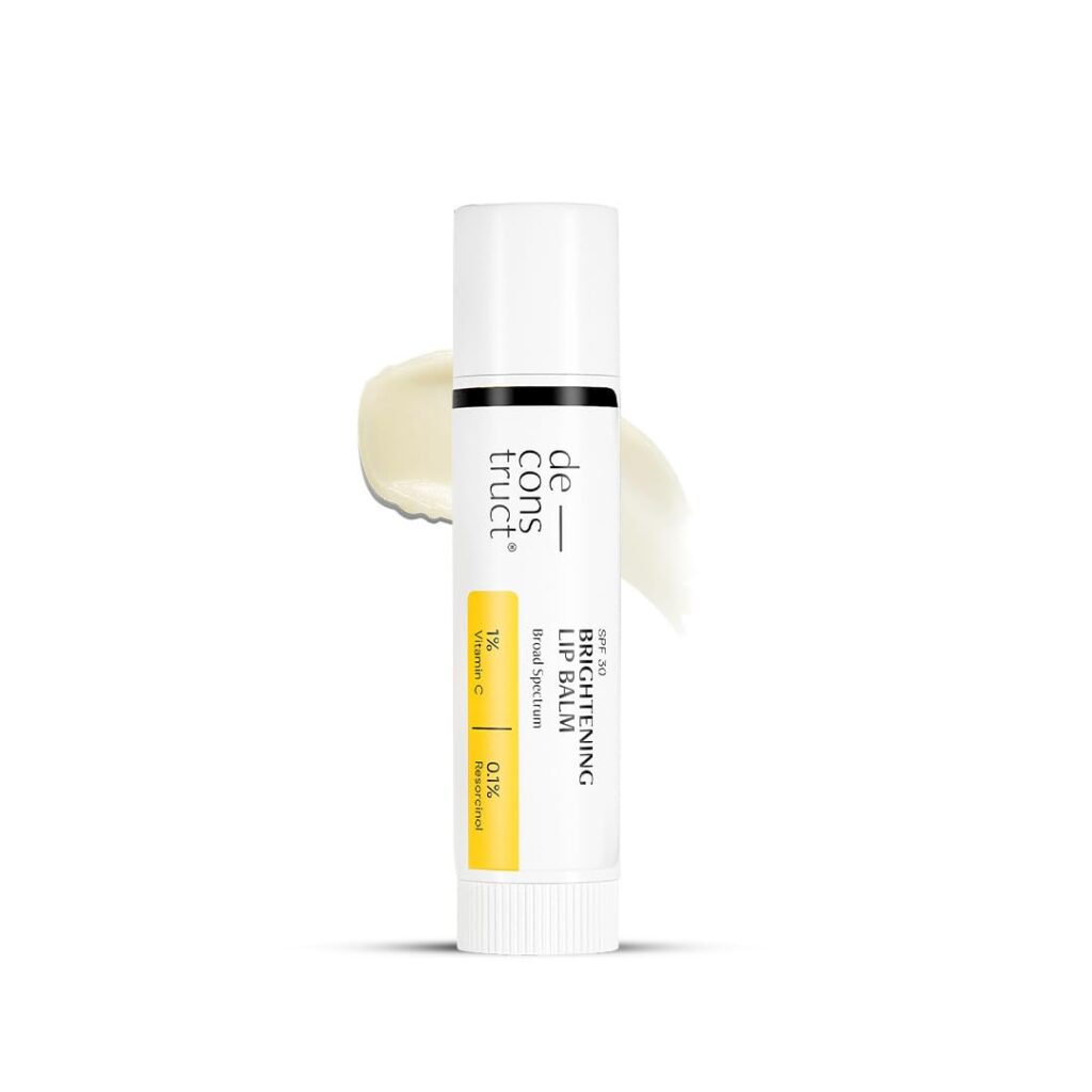 Deconstruct Brightening Lip Balm with SPF 30 | For Dark, Pigmented, Dry, Flaky Lip | SPF 30 for Sun Damage and Discoloration | Lip Balm for Glossy Buttery Soft Pink Lips | For...