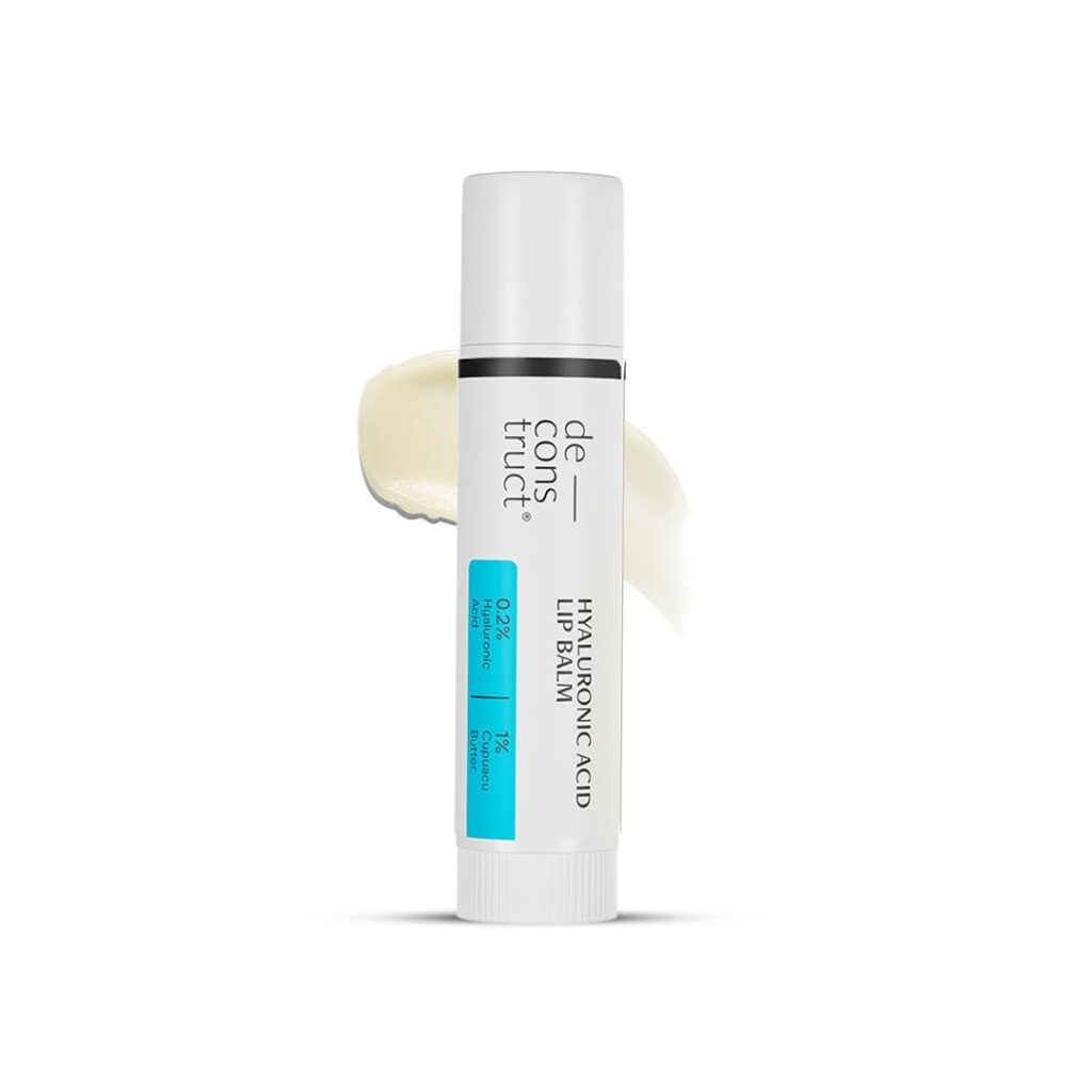 Deconstruct Hyaluronic Acid Lip Balm With 1% Cupuacu Butter | For Fuller lips, Dry Lips, Reduces Flakiness | Protects & Nourishes Dry Chapped Lips | Lip Balm For Women & Men | 4gm