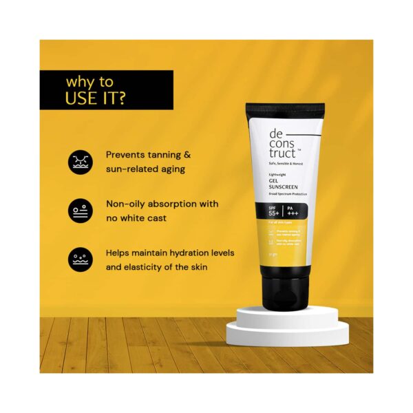 Deconstruct Lightweight Gel Sunscreen SPF 55+ (50g) - Deconstruct