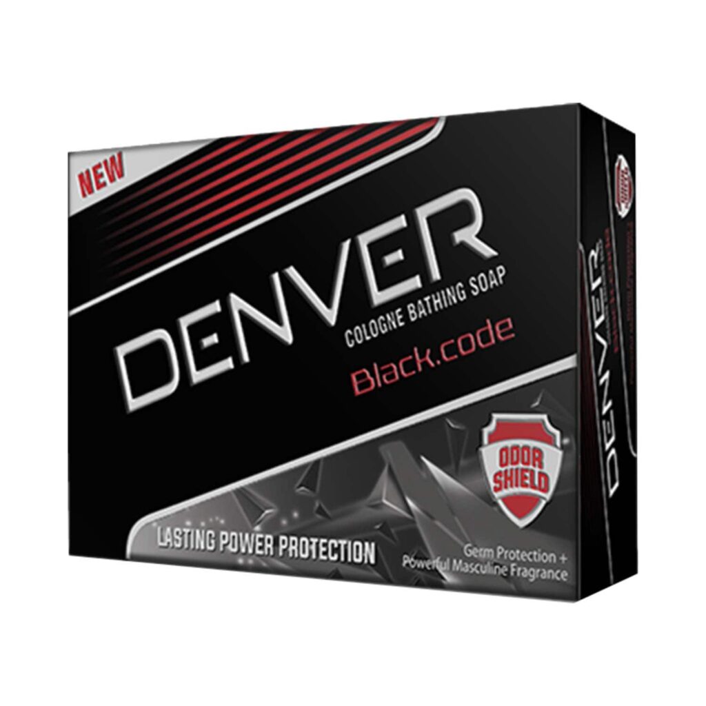 Denver Black Code Bath Soap For Men (125 g) - Denver