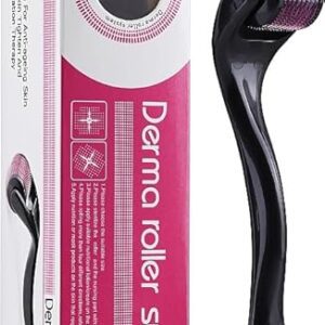 Derma Roller 0.5mm Titanium with 540 Titanium Needles| Hair Growth and Beard Roller | Microneedling for Men/Women | Scalp Microneedling for Hair Density & Thickness
