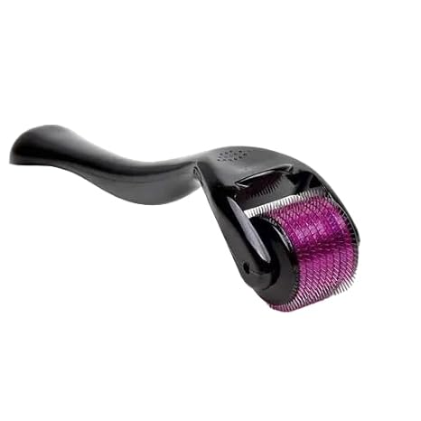 Derma Roller 0.5MM with Travel Case| 540 Titanium Alloy Needles Rejuvenates Skin Tone & Activates Hair Follicles for Faster, Thicker Hair & Patchy Beard Growth| Safe & Easy to Use