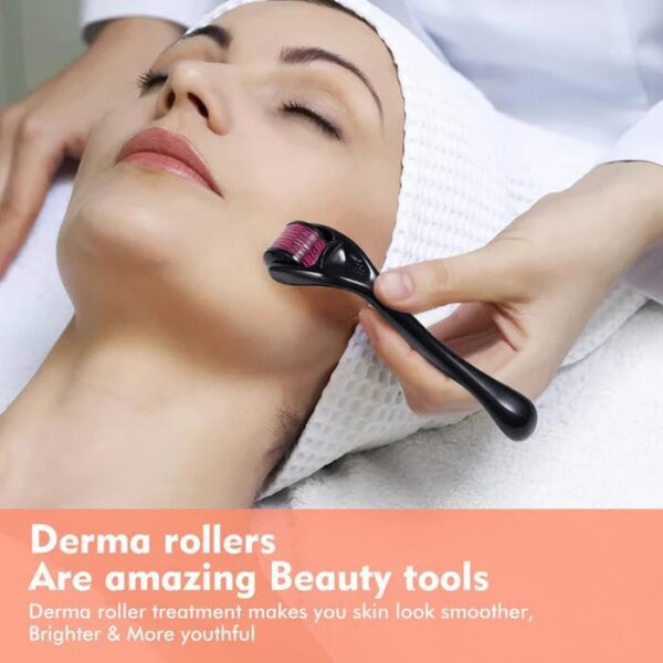 Derma Roller 1mm For Face,Helps To Reduce Acne Scar, Alloy Needles helps to stimulate Hair Follicles,Safe and Effective Easy to Use,Skin Care Men and Women
