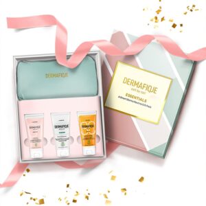 Dermafique Gift Essentials- A Smart Skincare Routine Gift Set of 3, Sunscreen, Face Wash, Face Cream, Gifts for Women & Men, Dermatologist Tested, Gift Item, Best Birthday,...