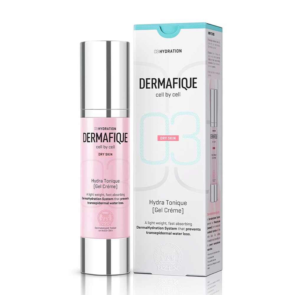Dermafique Hydratonique Gel Creme with Shea Butter – 50ml, Long Lasting Hydration, with Niacinamide and Vitamin E, Moisturizer for Face with Ultra Light Gel Formula, Non-Stick...