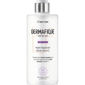 Dermafique Night Replenish Body Serum with Shea Butter – 300ml, Body Lotion for All Skin Type, Suitable for Summer, with Glycerine, 30x Vitamin E Benefits & Night Regeneration,...