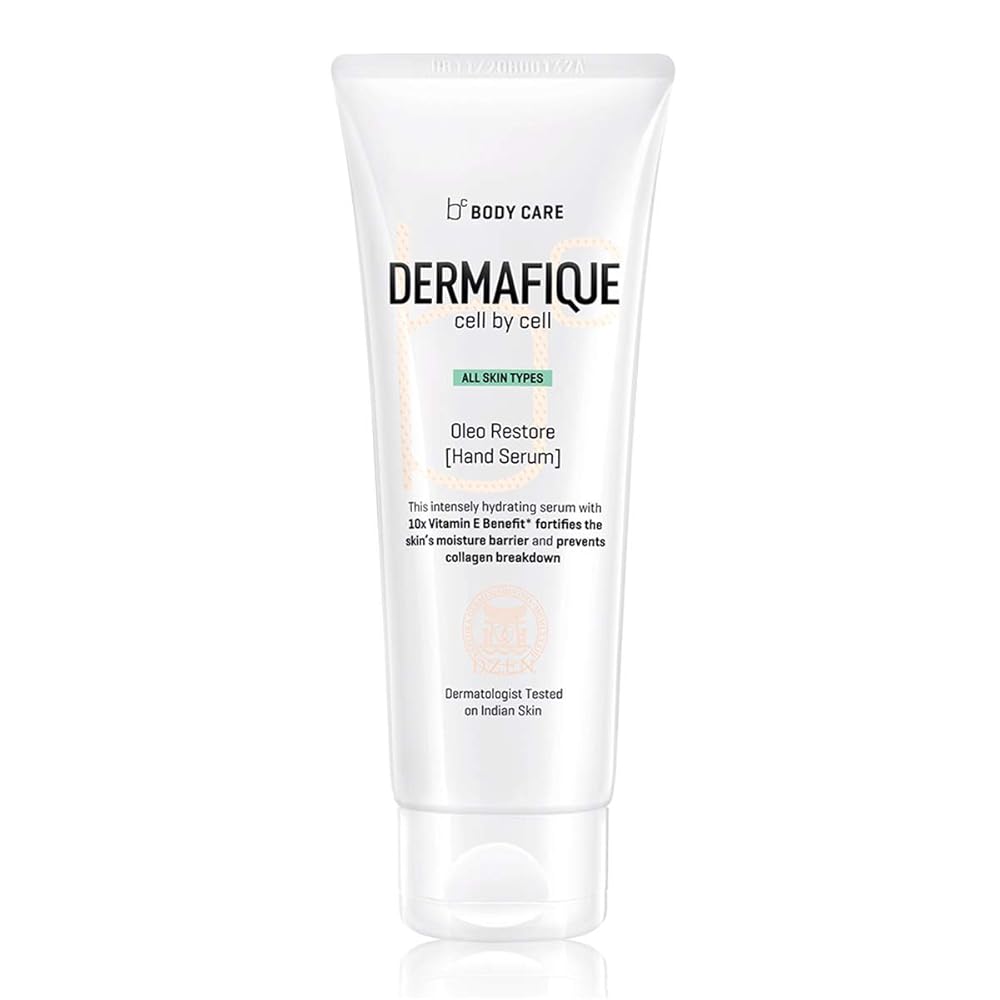 Dermafique Ole Restore Hand Cream – 50g, Protects from UV Induced Skin Damage, Enriched with 10x Vitamin E & Goodness of Olive Oil and Glycerine, Hand Cream for Dry and Rough...