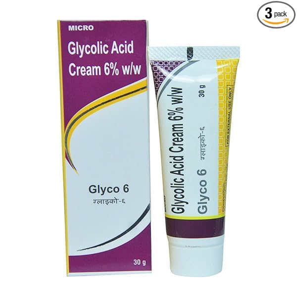 Dermary Glyco 6 Glycolic Acid Cream | Cream for tan removal| glycolic acid cream 6 w/w (30 gram)