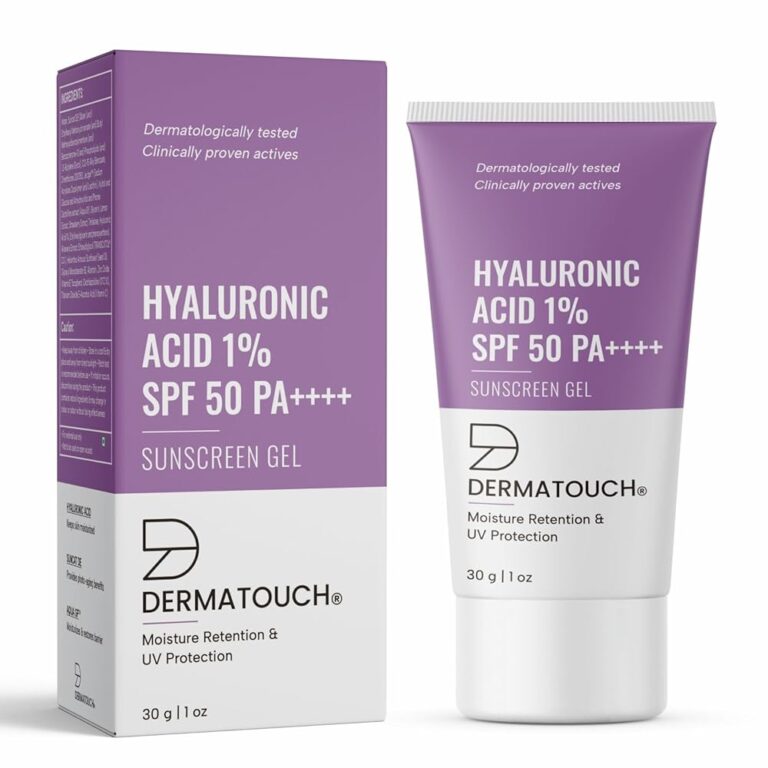 DERMATOUCH HYALURONIC ACID 1% SUNSCREEN | SPF 50 PA++++ | FOR ALL SKIN TYPES | NO WHITE CAST | 30G