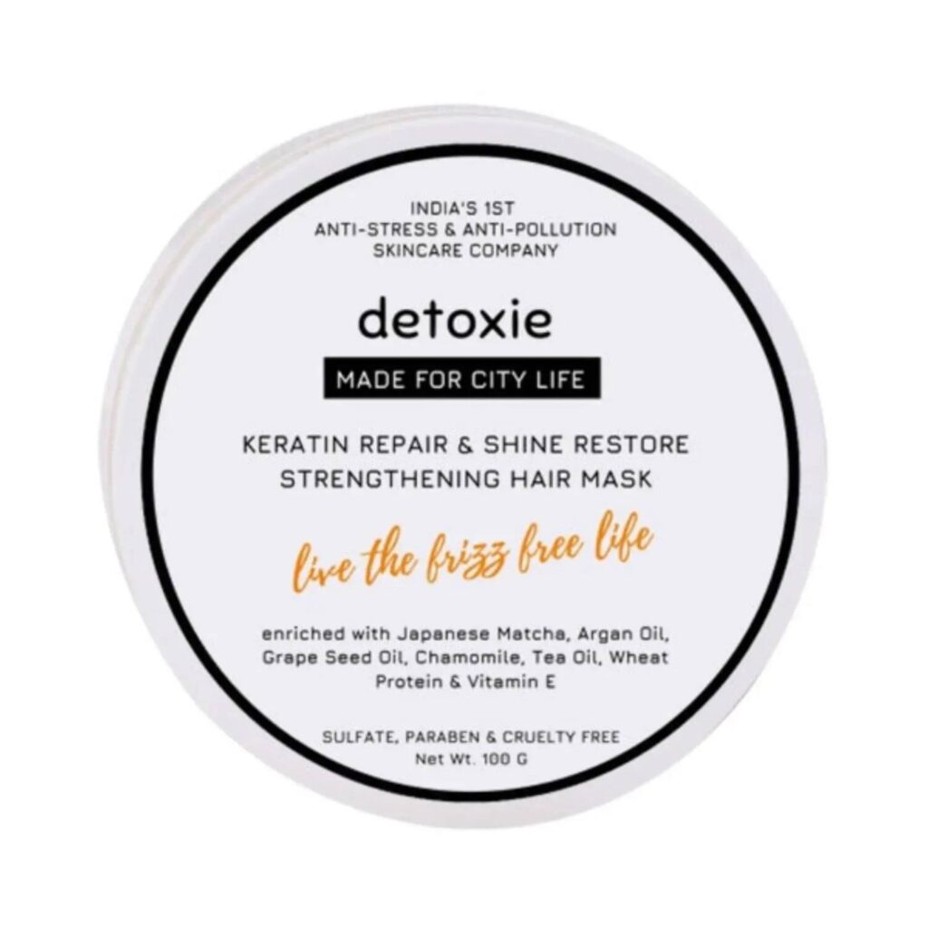 Detoxie Keratin Repair & Shine Restore Strengthening Hair Mask (100g) - Detoxie