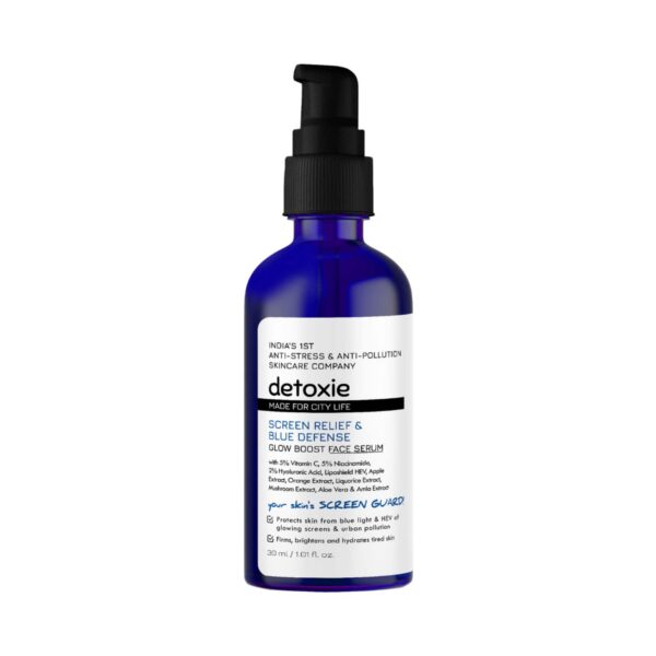Detoxie Screen Relief & Blue Defense Glow Boost Face Serum (30ml) - Detoxie