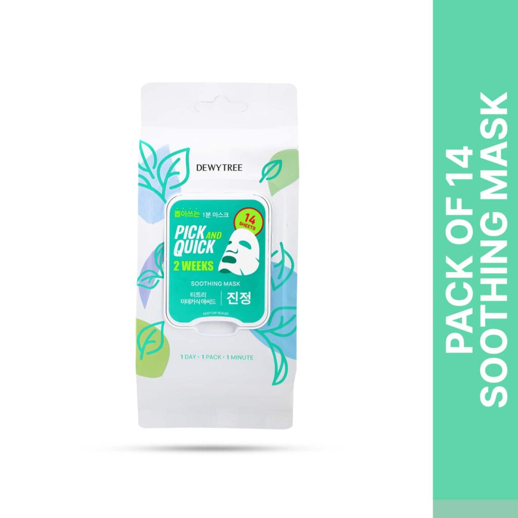 Dewytree Pick and Quick 2 Weeks Soothing Sheet Mask - (14Pcs) - Dewytree
