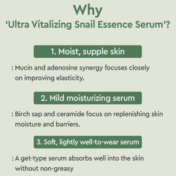 Dewytree Ultra Vitalizing Snail Serum (70ml) - Dewytree