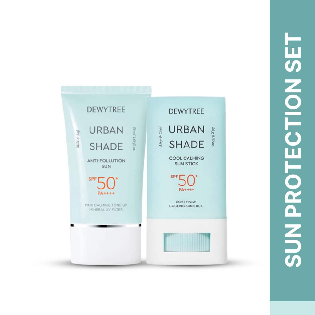 Dewytree Urban Shade Anti-Pollution Sunscreen And Cool Calming Sun Stick Combo - Dewytree