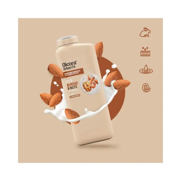 Dicora Urban Fit Vitamin B Almond & Nuts Shower Gel (750ml) - Dicora Urban Fit