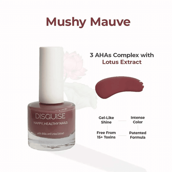 DISGUISE Happy Healthy Nail Polish - 109 Mushy Mauve (9ml) - DISGUISE