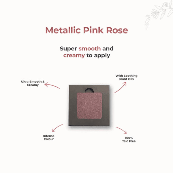 DISGUISE Satin Smooth Eyeshadow Squares - 208 Metallic Pink Rose (4.5g) - DISGUISE