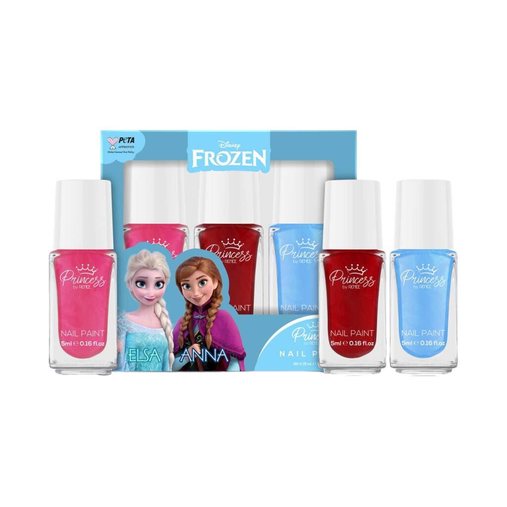Disney Frozen Princess By Renee Cosmetics Bubbles Nail Paint Elsa & Anna Set - (3 pcs) - RENEE
