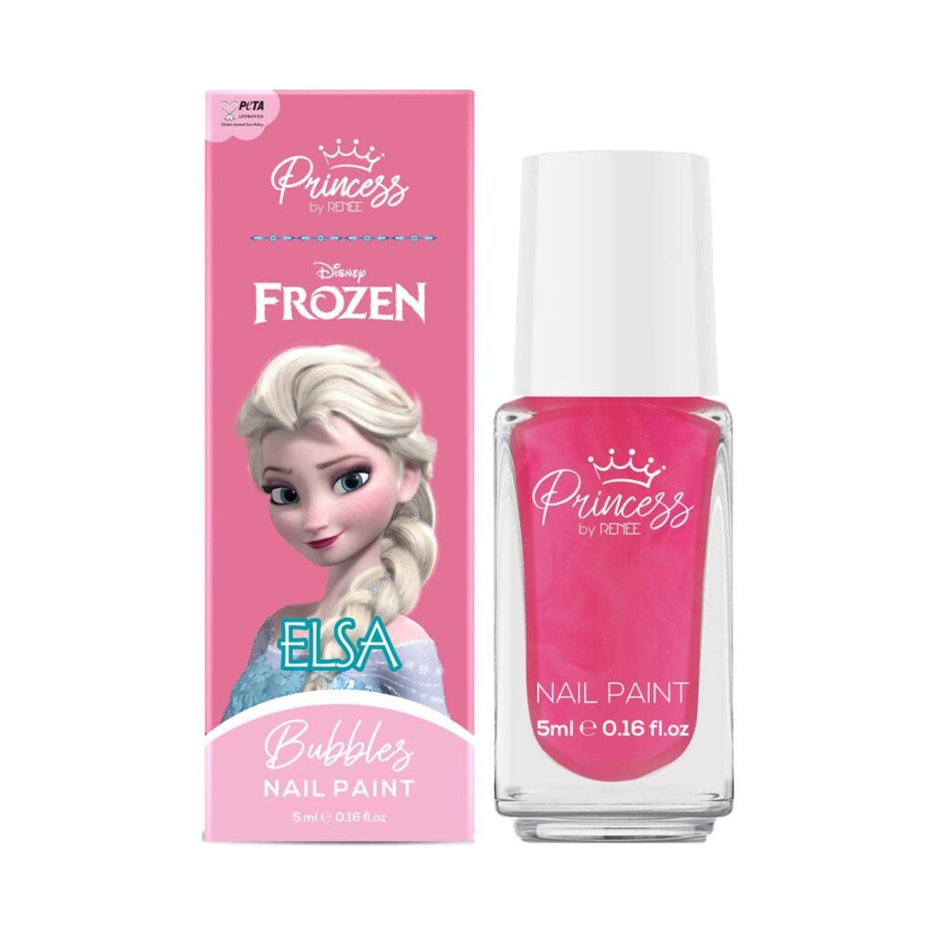Disney Frozen Princess By Renee Cosmetics Bubbles Nail Paint - Elsa Pink (5 ml) - RENEE