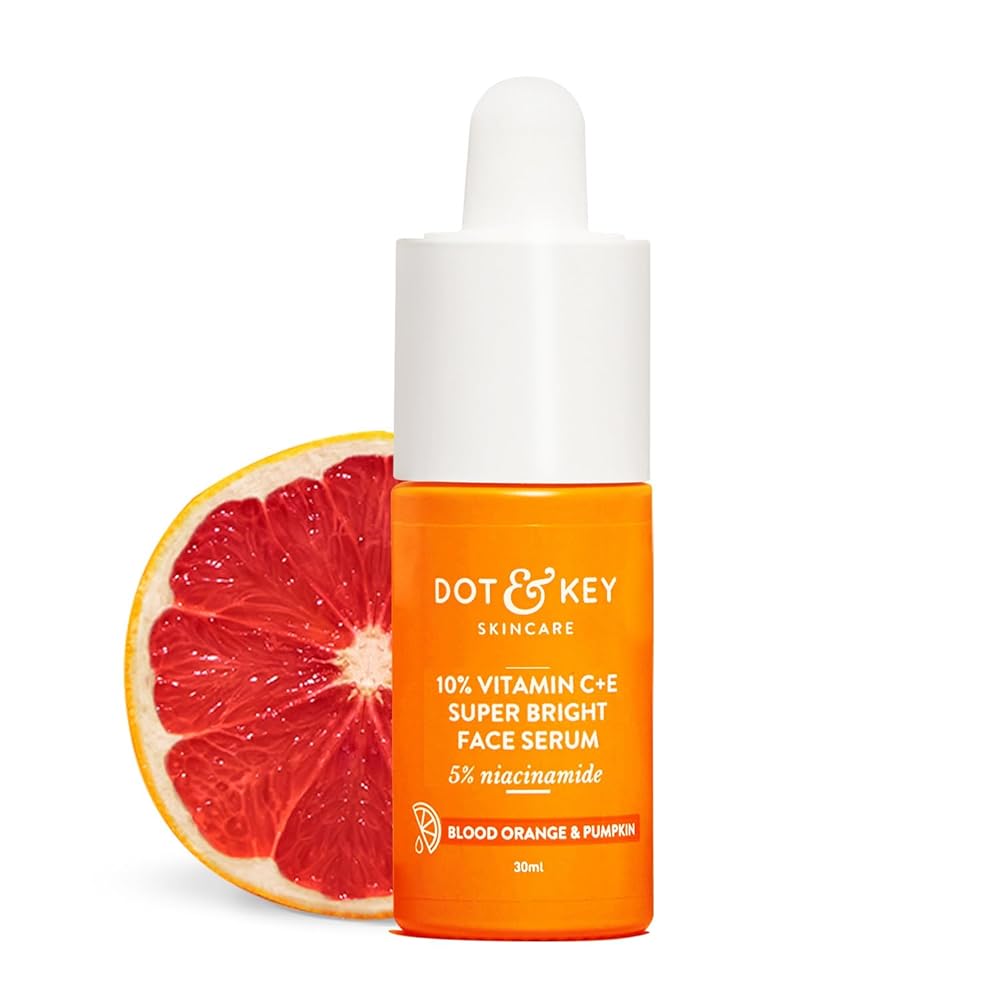 Dot & Key 10% Vitamin C + E, 5% Niacinamide Serum | Vitamin C Serum For Glowing Skin | Fades Dark Spots | Vit C with Blood Orange & Pumpkin | For Uneven & Dull Skin | For All...