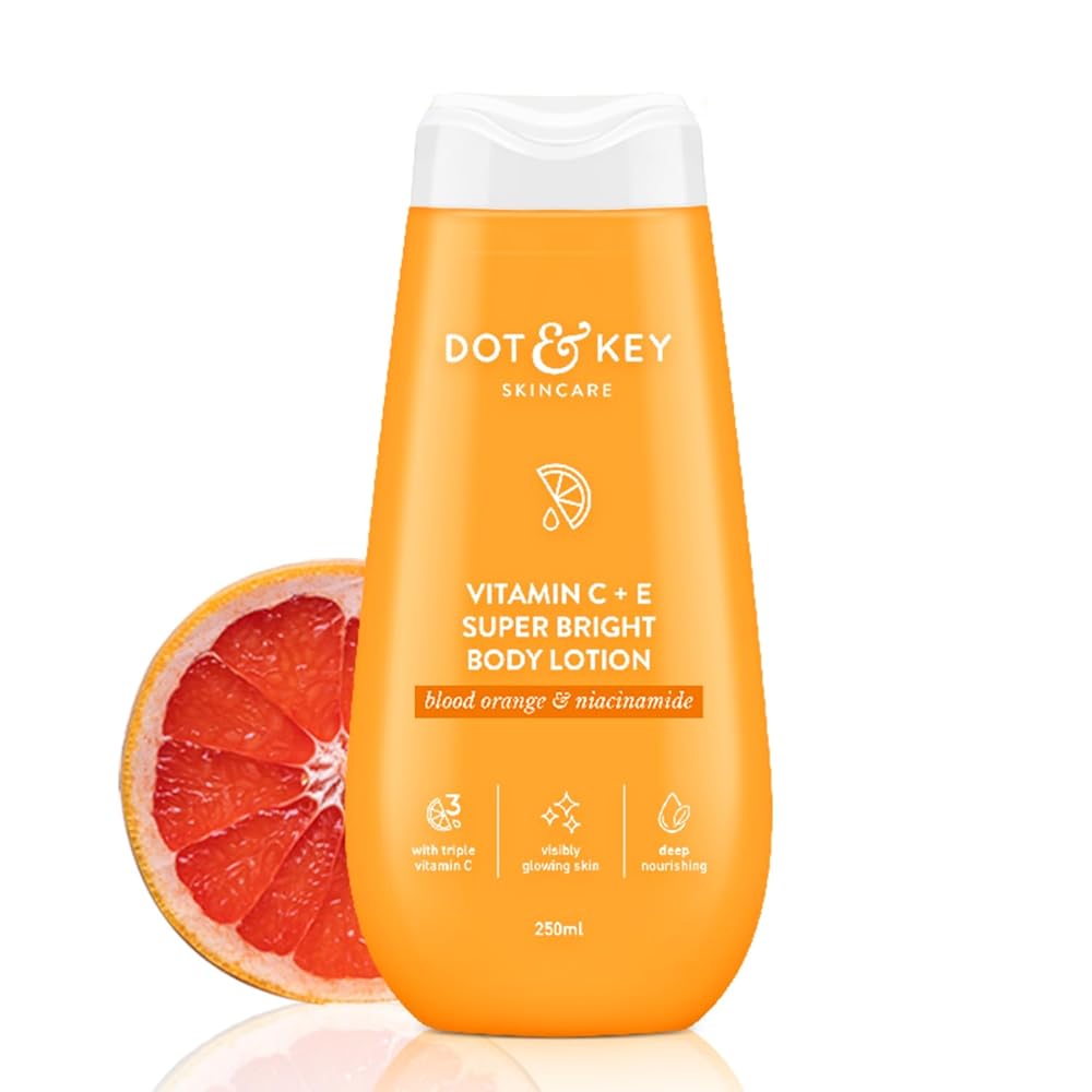 Dot & Key Vitamin C + E Super Bright Body Lotion for Deep Nourishing & Visibly Glowing Skin | Reduces Dark Spots & Tanning |With Triple Vitamin C & Niacinamide | For Women & Men...