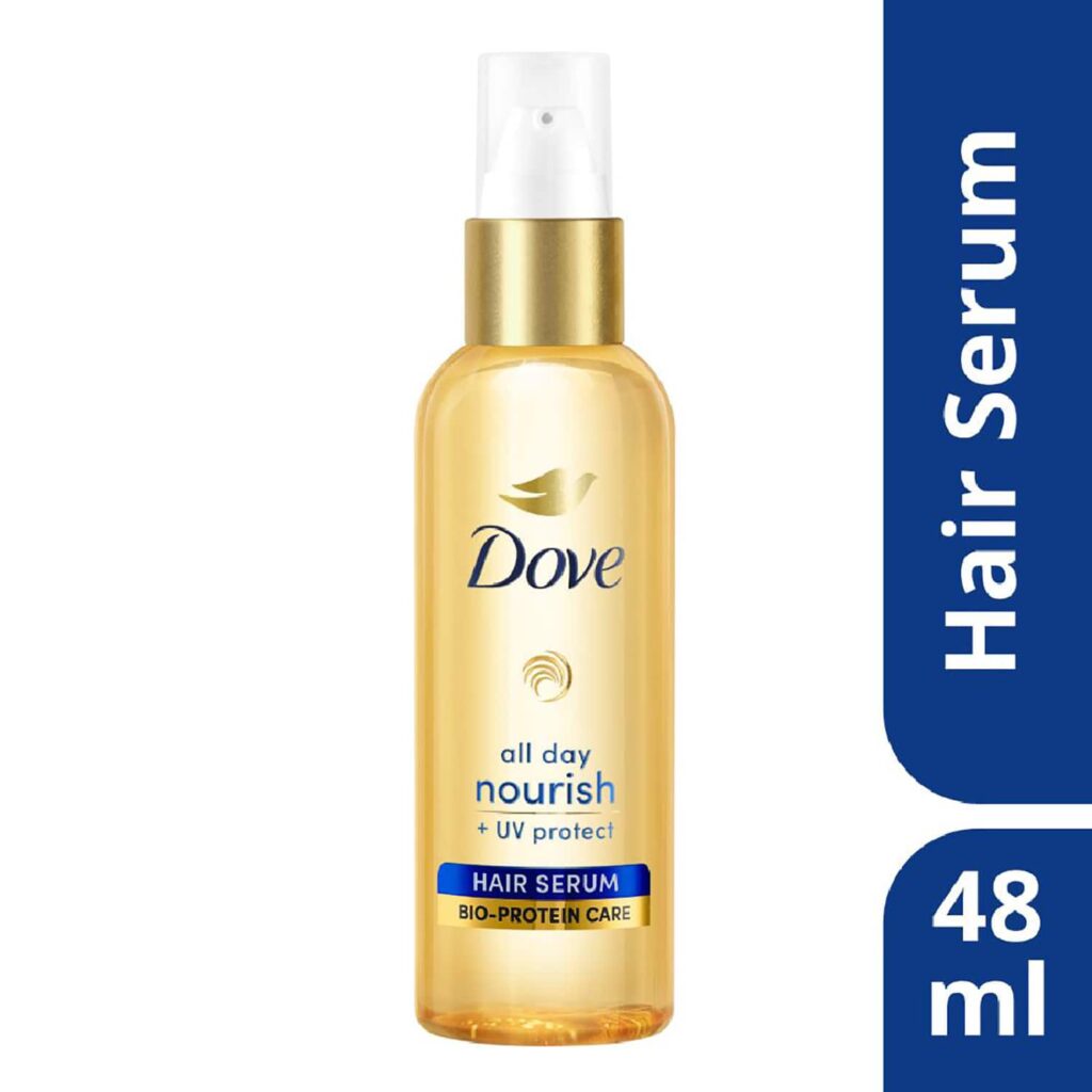 Dove All Day Nourish + UV Protect Hair Serum For All Hair Types With Bio Protein Care (48 ml) - Dove