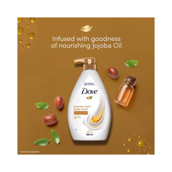Dove Dryness Care Body Wash With Jojoba Oil (800ml) - Dove