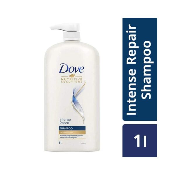 Dove Intense Repair Shampo + Intense Repair Conditioner + Shine Revive Treatment Hair Mask Combo - Dove