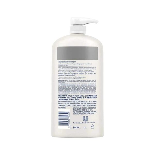 Dove Intense Repair Shampo + Intense Repair Conditioner + Shine Revive Treatment Hair Mask Combo - Dove