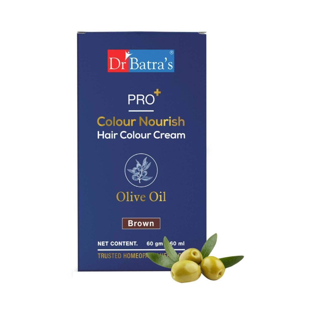 Dr Batras Pro+ Colour Nourish Hair Colour Cream for Rich Hair Color, Enriched with Amla-Brown (120g) - Dr Batra's