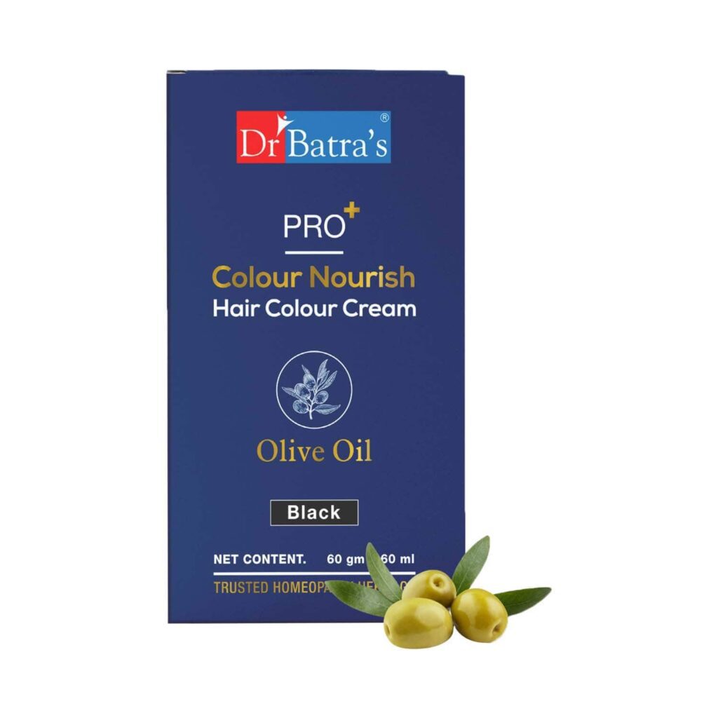 Dr Batras Pro+ Colour Nourish Hair Colour Cream for Rich Hair Color, Enriched with Amla-Black (120g) - Dr Batra's