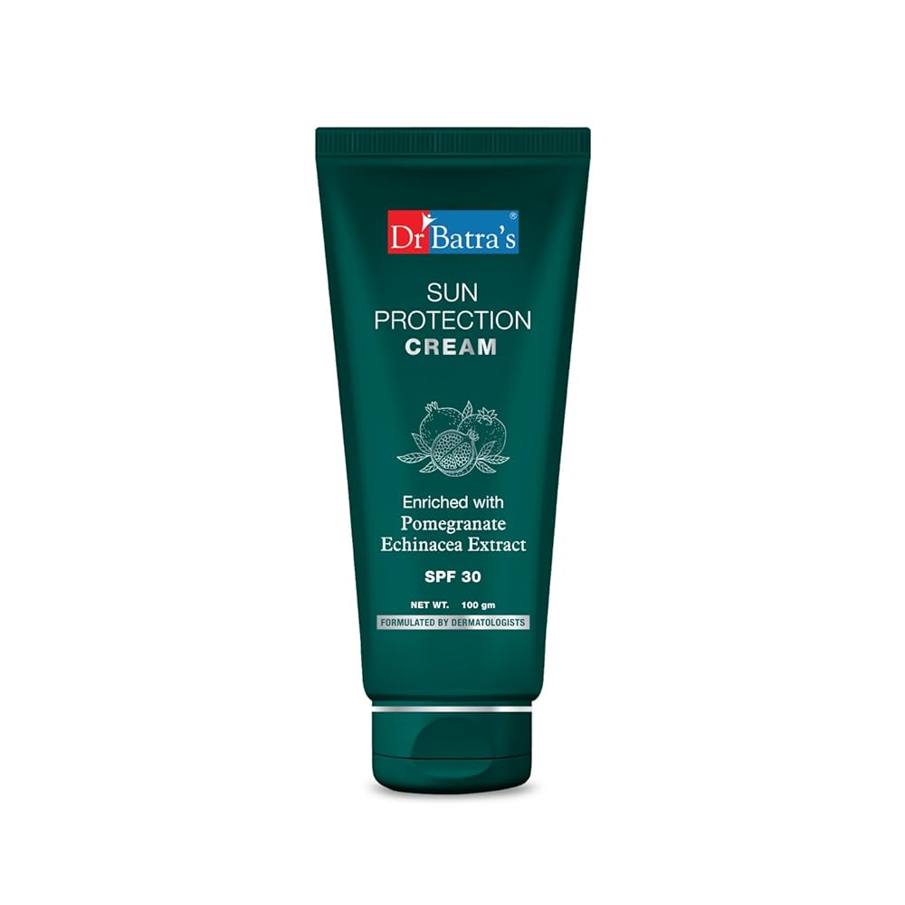 Dr Batra's Sun Protection Cream Spf 30 Sunscreen For All Skin Type - 100G, Enriched With Echinacea, Suitable For Indian Condition, Prevention From Skin Ageing, Product For Women