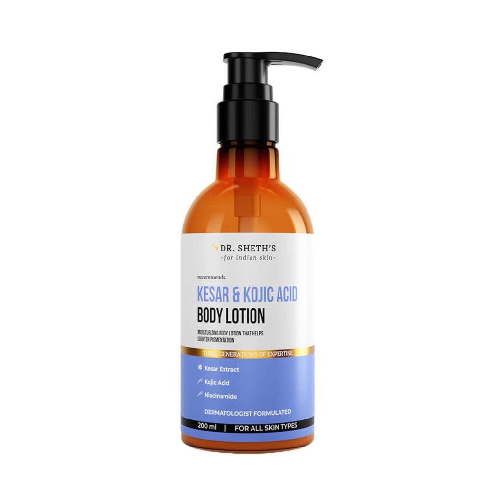 Dr. Sheth’s Kesar & Kojic Acid Body Lotion (200 ml) - Dr. Sheth's
