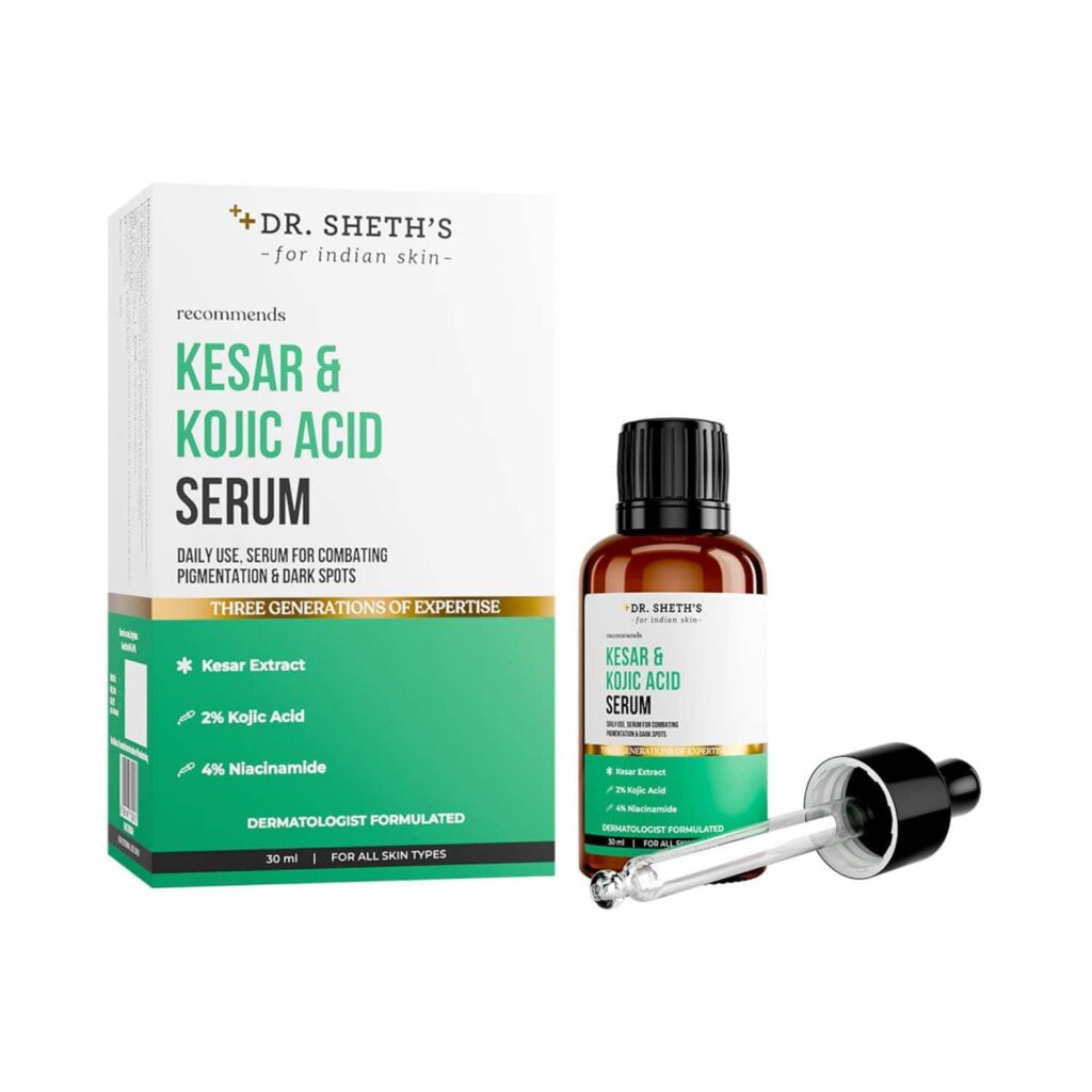 Dr. Sheth’s Kesar & Kojic Acid Serum (30 ml) - Dr. Sheth's